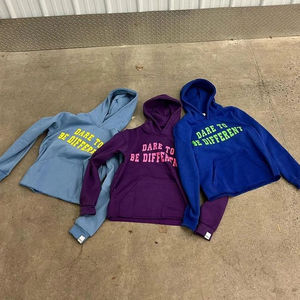 Logo personnalisé poids lourd 450 GSM sans ficelle surdimensionné 100% coton graphique impression 3D bouffante sweat à capuche court hommes sans poches à capuche - Product Image 2