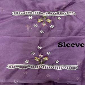 Sari VASTRA COTTAGE Star Georgette avec broderie multi-fils, travail de découpe et chemisier brodé assorti – Tenue de soirée de créateur - Product Image 6