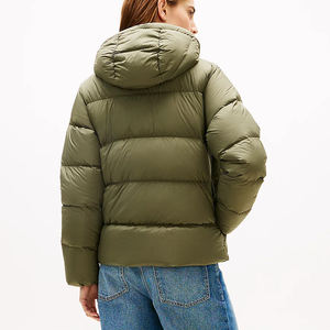 Veste d'hiver en toile tricotée sur mesure, respirante, coupe-vent, écologique, à col montant, taille régulière, pour femme, vente en gros - Product Image 2