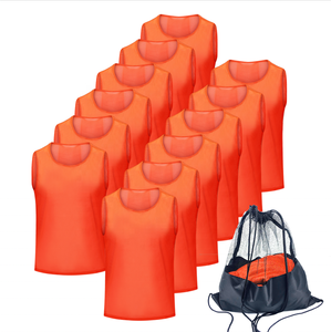 Best Selling High Quality Adult Soccer Mesh Sports Vest 100% Polyester Breathable Front Logo - Product Image 5