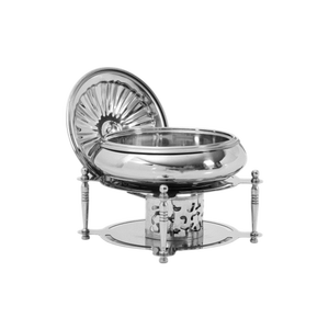 Plat à chafing en acier inoxydable classique de qualité supérieure avec couvercle et supports à combustible, écologique, pour hôtels, traiteurs, buffets et événements de mariage - Product Image 6