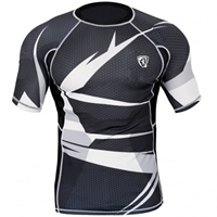 Vente en gros de rashguards personnalisés à manches longues pour MMA et BJJ, qualité supérieure, impression sérigraphique, spandex/nylon, couleur dégradée, adultes unisexes