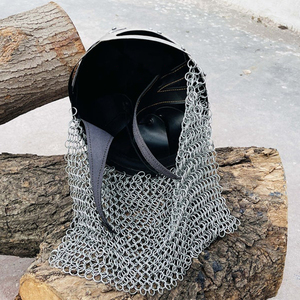 Casque de Viking Doublure en cuir médiévale Costume de casque grec portable Casque médiéval précoce utilisé par les couteaux Viking - Product Image 5