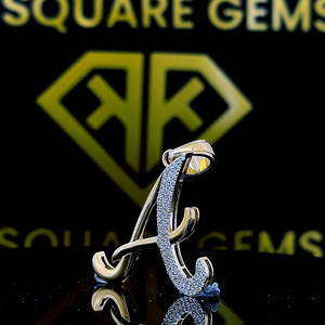 Pave <b>Initial</b> Charms, Yellow Gold Plated Letter Charms,<b>Initial</b> Charms for Jewelry, A to Z Any Alphabet Letter,925 Sterling <b>Silver</b> - Product Image 3