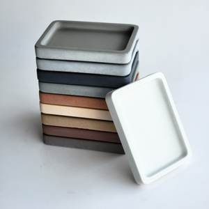 Bandeja Organizadora de Almacenamiento para Cocina y Baño de Hormigón Hecha a Mano de Lujo TCE, Multifuncional, Sostenible, Tamaño, Forma y Acabado Personalizables - Product Image 1