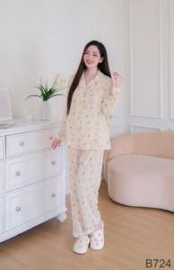 La mejor opción Tussar, conjunto de ropa informal de tela de seda, maternidad transpirable con logotipo personalizado a granel B724 - Product Image 2