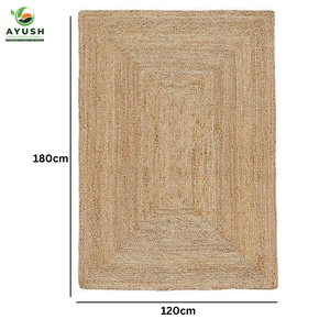 Tapis d'intérieur écologique fait à la main 100% jute pour chambre à coucher, salon et couloir - Product Image 4