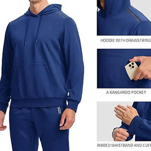 Survêtement pour homme 2 pièces sweat à capuche survêtements décontractés jogging athlétiques survêtements 2 pièces - Product Image 3