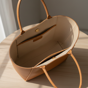 Sac fourre-tout pour femme en cuir véritable en gros, 12 pouces, tendance, durable, sac à main, fournisseur OEM FBA - Product Image 3