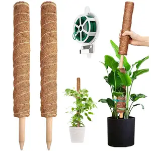 热卖强可定制植物支持椰子椰壳苔藓室内室外后院农场花园植物生长杆