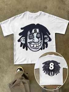 เสื้อยืดคอกลมแขนสั้นผ้าฝ้ายแท้ 100% ระบายอากาศได้ดี สไตล์วินเทจ สำหรับผู้ชาย พิมพ์ลายดิจิทัล กำลังเป็นที่นิยมในปากีสถาน - Product Image 5