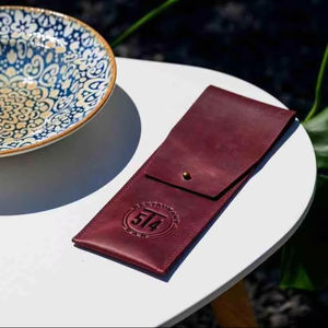 Durable Eco Genuine Leather Luxury Foldable <b>Cutlery</b> Holder for Restaurant Flatware Roll Organizer LCH-0029 - Product Image 1