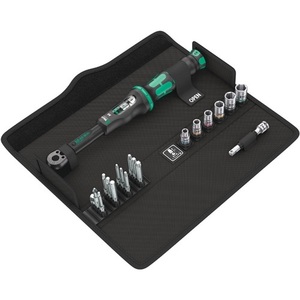 Jeu de clés dynamométriques à cliquet WERA 6 pièces, entraînement 1/4 po, 20 pièces avec plage de 2,5-25 Nm, kits d'outils - Product Image 1