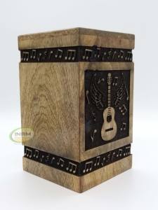 Urna de cremación para funerario, suministros funerarios de calidad prémium para cenizas de adultos, urna de diseño de guitarra adecuada para el cementerio - Product Image 4