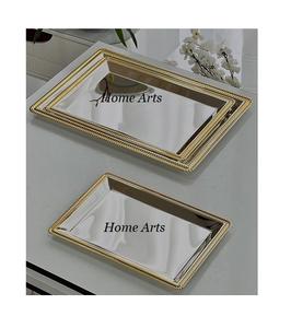 Juego de 2 Bandejas para servir dulces de diferentes tamaños Bandeja para servir postres de acero inoxidable para uso en la Mesa - Product Image 5