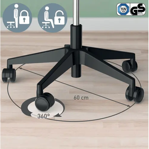Sgabello Ergo Active con Ruote Nero - Product Image 6