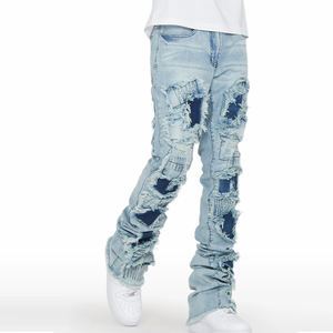 ผู้ผลิตกางเกงยีนส์ผู้ชายแบบ OEM นำเสนอผ้าที่ทนทานและทรงทันสมัยสำหรับผู้ค้าปลีกแฟชั่นสตรีทแวร์ - Product Image 6