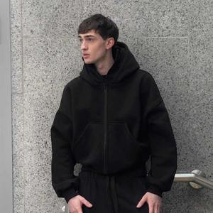 Hip Hop Clothing Custom Embroidered Hoddie Unisex Spring <b>Sherpa</b> <b>Fleece</b> Mask Face Zip Balaclava Street Wear Hoodies <b>Men</b> 100% - Product Image 3