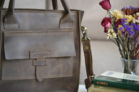 Sac fourre-tout portable de luxe en cuir véritable vintage durable - Couleur et logo personnalisables, résistant à l'eau, marque de créateur célèbre pour femmes