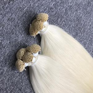 Venta al por mayor de calidad superior vietnamita humano queratina Rubio Remy recto I-tip extensiones de cabello versátil gran stock de blanqueamiento - Product Image 4