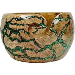 High Quality Round Wood and Printed Yarn <b>Bowls</b> for <b>Knitting</b> Handcrafted Wooden Yarn <b>Bowl</b> Design Piece with Sale - Product Image 1