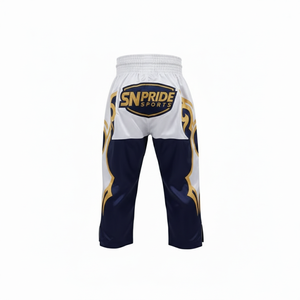 Pantalon de kickboxing décontracté personnalisé, respirant, en toile écologique lavée, pour homme, avec design appliqué - Product Image 5