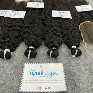 Envío listo Oferta de Año Nuevo 100% Extensiones de cabello humano virgen vietnamita Vapor negro Pequeño Fuzz Trama rizada Onda Tejido de cabello - Product Image 6