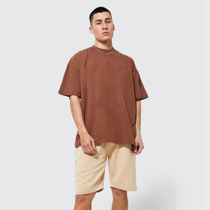 Conjuntos de algodón para hombre, camisetas y pantalones cortos de talla grande, diseño OEM, 2022 - Product Image 3