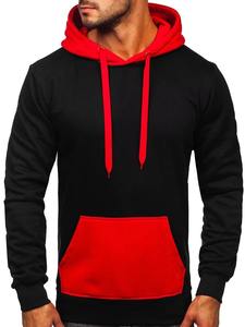 2023 New Arrival Custom Black <b>Red</b> Hoodie <b>Sweatshirt</b> 80 Cotton 20 Polyester Pullover <b>Mens</b> Clothing Streetwear Fashion - Product Image 3