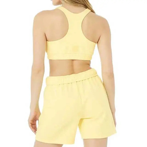 Conjuntos de entrenamiento para mujer Sujetador sexy sin costuras de 2 piezas Pantalones cortos de cintura alta Trajes de yoga Conjunto de gimnasio Traje deportivo para mujer - Product Image 4