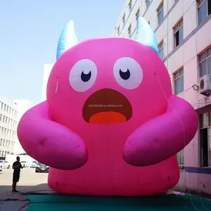 大明粉色怪物巨型充气卡通充气动物外星人玩具悬挂气球