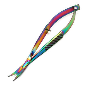 Tijeras Profesionales para Cutículas con Resorte, Tijeras Rusas de Punta Fina con Resorte, Herramientas de Belleza de Acero Inoxidable para Cejas y Cutículas - Product Image 6