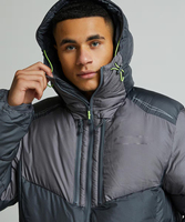 Nouvelle arrivée, meilleur design, logo personnalisé, veste matelassée en duvet de canard léger et chaud, tissu en nylon d'hiver de qualité supérieure pour hommes