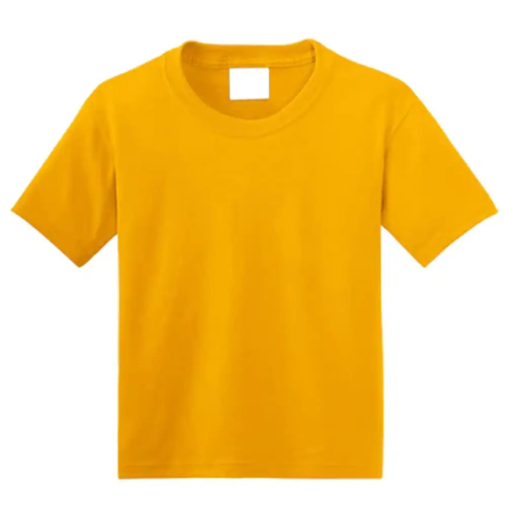Gold Yellow Regular 170g 100% Cotton Plain Sport Polyester Printing Custom Customized Tee Shirt