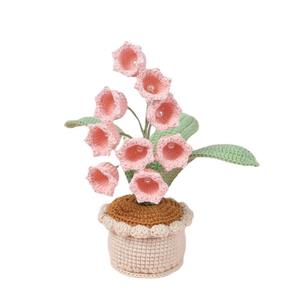 Hand-Crocheted Lily Valley Small Artificial <b>Wool</b> Flowers for Home Decor Cute Textile Fabric <b>Crafts</b> Bedroom Desktop Gifts for - Product Image 5