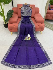 Conjunto elegante de blusa sin costuras de diseñador Jimmy Chu, secuencia de hilo Sari, trabajo, estilo tradicional indio pakistaní para hombres, Verano - Product Image 6