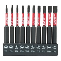 Ensemble de forets à vis à impact SGS Ph2, embout de tournevis magnétique puissant, 1/4 pouce, acier S2, embout de tournevis hexagonal Torx, embout de tournevis de sécurité