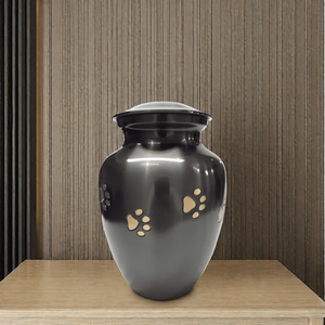 Urne funéraire moderne en métal noir pour animaux de compagnie, style américain, cendres commémoratives décoratives, souvenir pour chat et chien, stockage pour adultes - Product Image 2