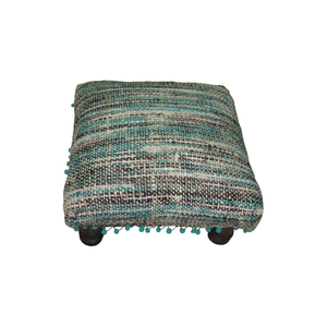 Artisan Wooden Upholstered Footstool Modern Designer Accent <b>Stool</b> Wholesale Wooden Furniture Upholstered Contemporary Furniture - Product Image 1