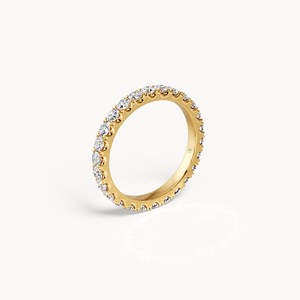 Bague en or jaune 18 carats avec diamant de laboratoire 14 carats, taille 61 - Product Image 3