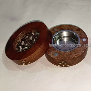 Quemador de incienso de pirámide de pino antiguo hecho a mano de madera Mabkhara Bakhoor estufa incensario árabe Oud caja de aromaterapia uso religioso FWE - Product Image 1