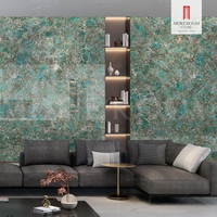Dalle en pierre frittée artificielle en quartz décoratif en marbre vert royal pour mur extérieur, carrelage de hall, piscine, jardin, escalier