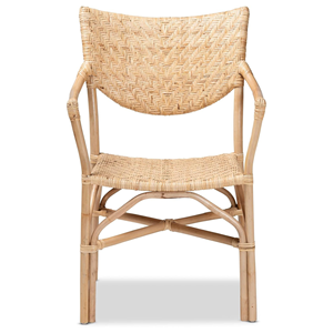 Sillón de mimbre natural hecho a mano, cómodo sillón de mimbre duradero para comedor interior y exterior para hoteles, muebles para el hogar - Product Image 2