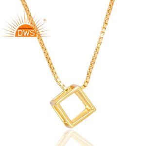 Última venta plata esterlina 925 18K chapado en oro colgante collar Demi joyería fina fabricante - Product Image 2