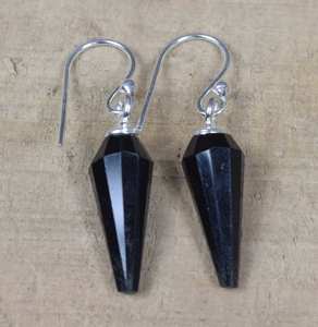 Boucles d'oreilles en onyx noir taillé, argent sterling 925, bijoux en pierres précieuses faits à la main, cadeau de naissance pour femme, pierre de naissance de décembre - Product Image 1