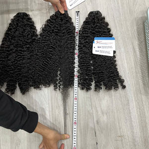 Extensions de cheveux humains 100% naturels, double trame, doux, alignés sur les cuticules, boucles birmanes à la vapeur, pour tissage, Noël 2025 - Product Image 5