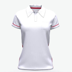 Haut de sport athlétique haute performance pour femme, en polyester tricoté uni, avec broderie personnalisée et impression, style golf, mode - Product Image 4