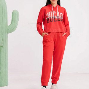 Nuevo diseño profesional mujer impreso chándales venta al por mayor bajo precio algodón impreso chándales - Product Image 3