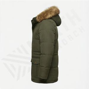 Nouvelle veste parka classique à capuche pour homme confortable 2025, parka personnalisable de qualité supérieure - Product Image 3