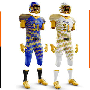 Venta caliente 100% poliéster personalizado sublimado transpirable uniforme de fútbol americano 2025 OEM ODM manga corta de talla grande Características - Product Image 2